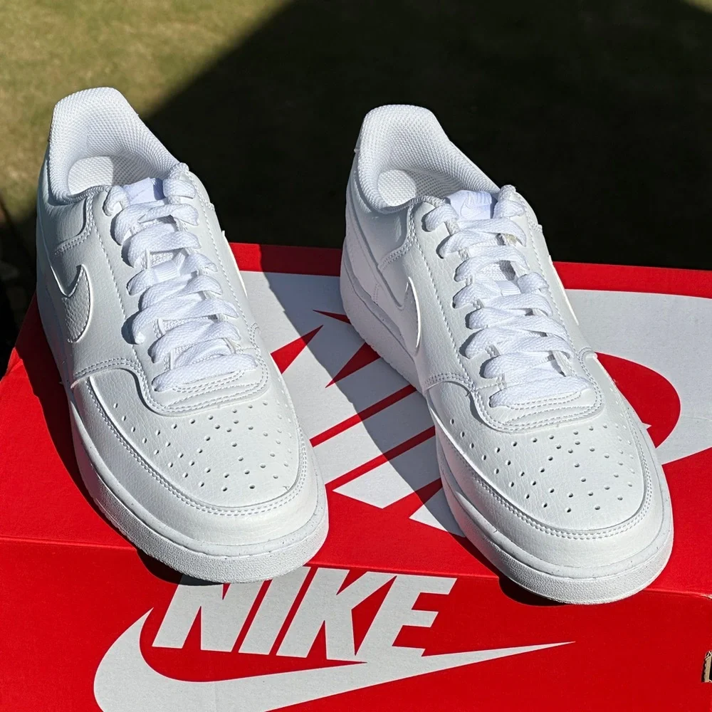 NEW Nike Court Vision Low Next Nature All White - Mens US 8 | Womens US 9.5